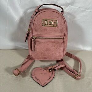 Juicy Couture Barbie Pink Backpack w/ Matching Heart Chain Pouch